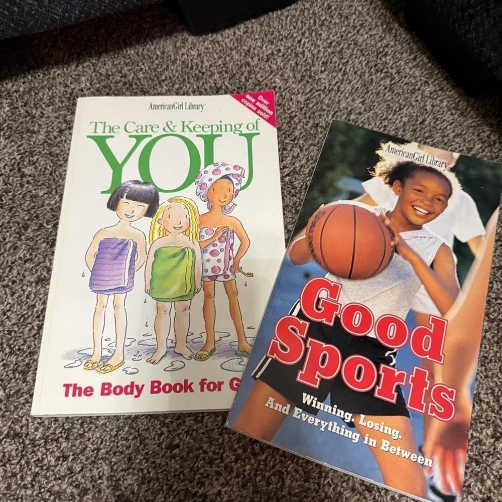 Vintage American Girl Library books: The Care & Keeping of You and Good Sports